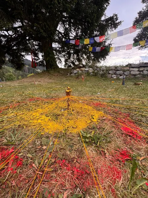 Mandala éphémère créé pendant le stage